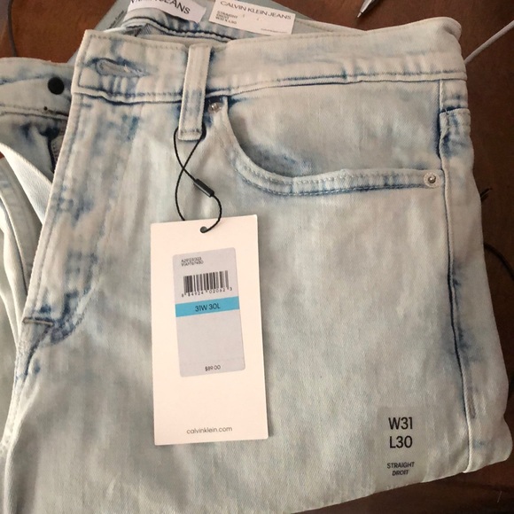 NWT CALVIN KLEIN Straight Jeans ( men) size 31x30 - Picture 3 of 10